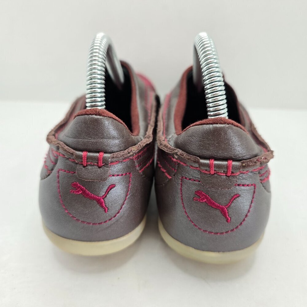 vintage Puma | boho burgundy leather sporty retro streetwear sneakers | WMS 9.5 - Picture 6 of 10